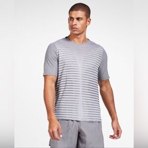 Nike Gray Striped Short Sleeve Tee